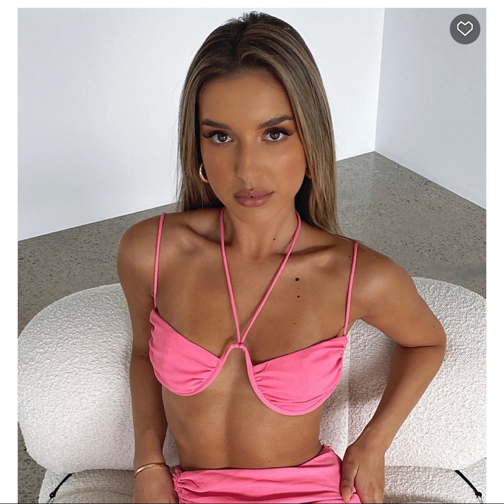 White Fox Boutique pink “truth hurts” top